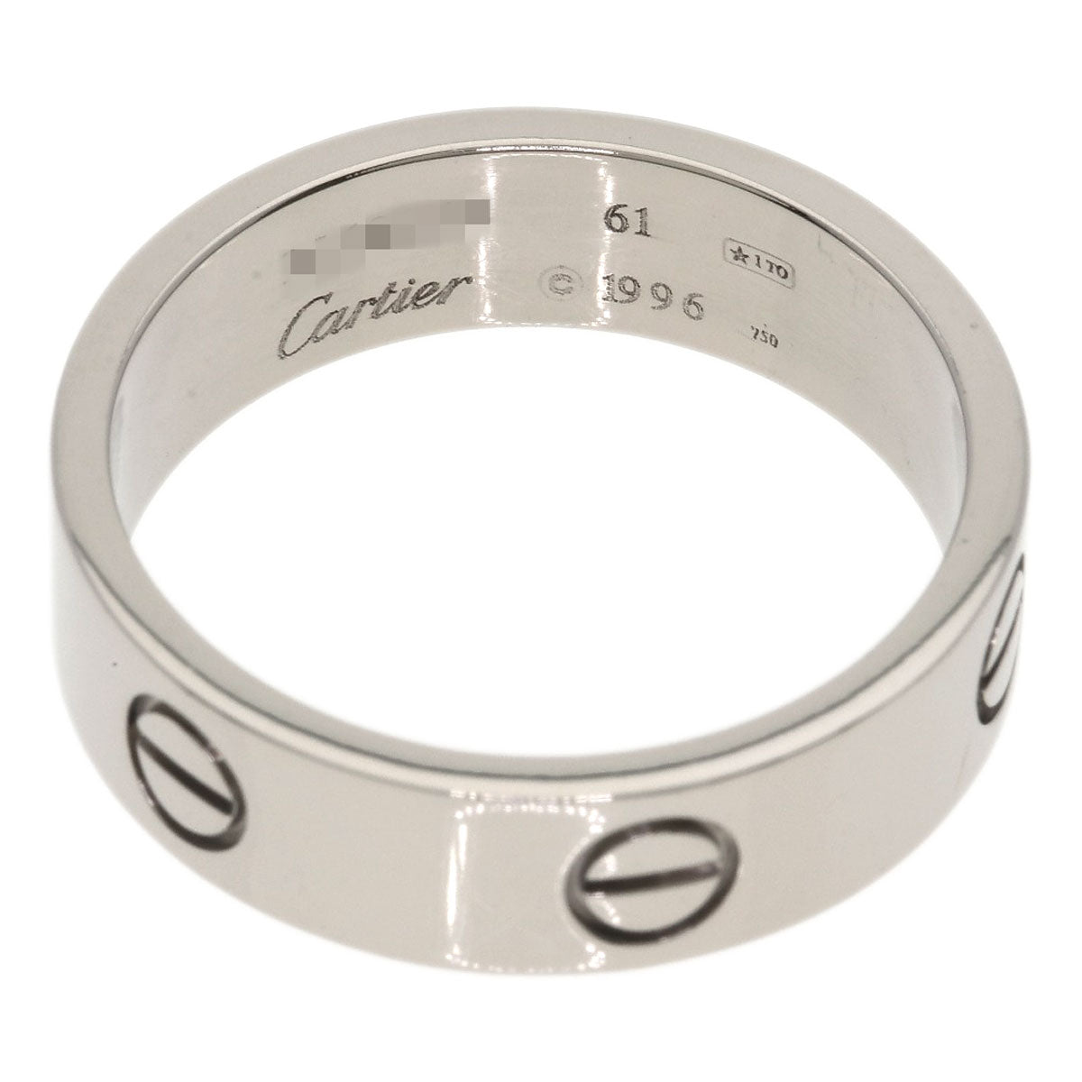 CARTIER love ring #61 Ring K18 White Gold Ladies [Used]