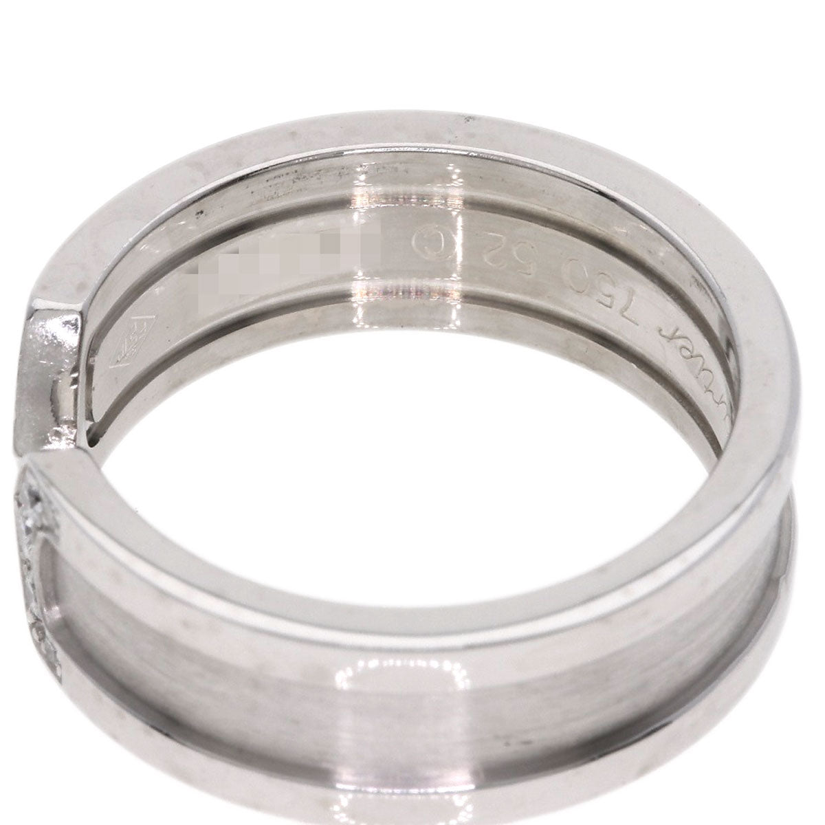 CARTIER C2 Ring SM Diamond #52 Ring K18 White Gold Ladies [Used]