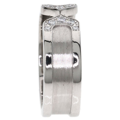 CARTIER C2 Ring SM Diamond #52 Ring K18 White Gold Ladies [Used]