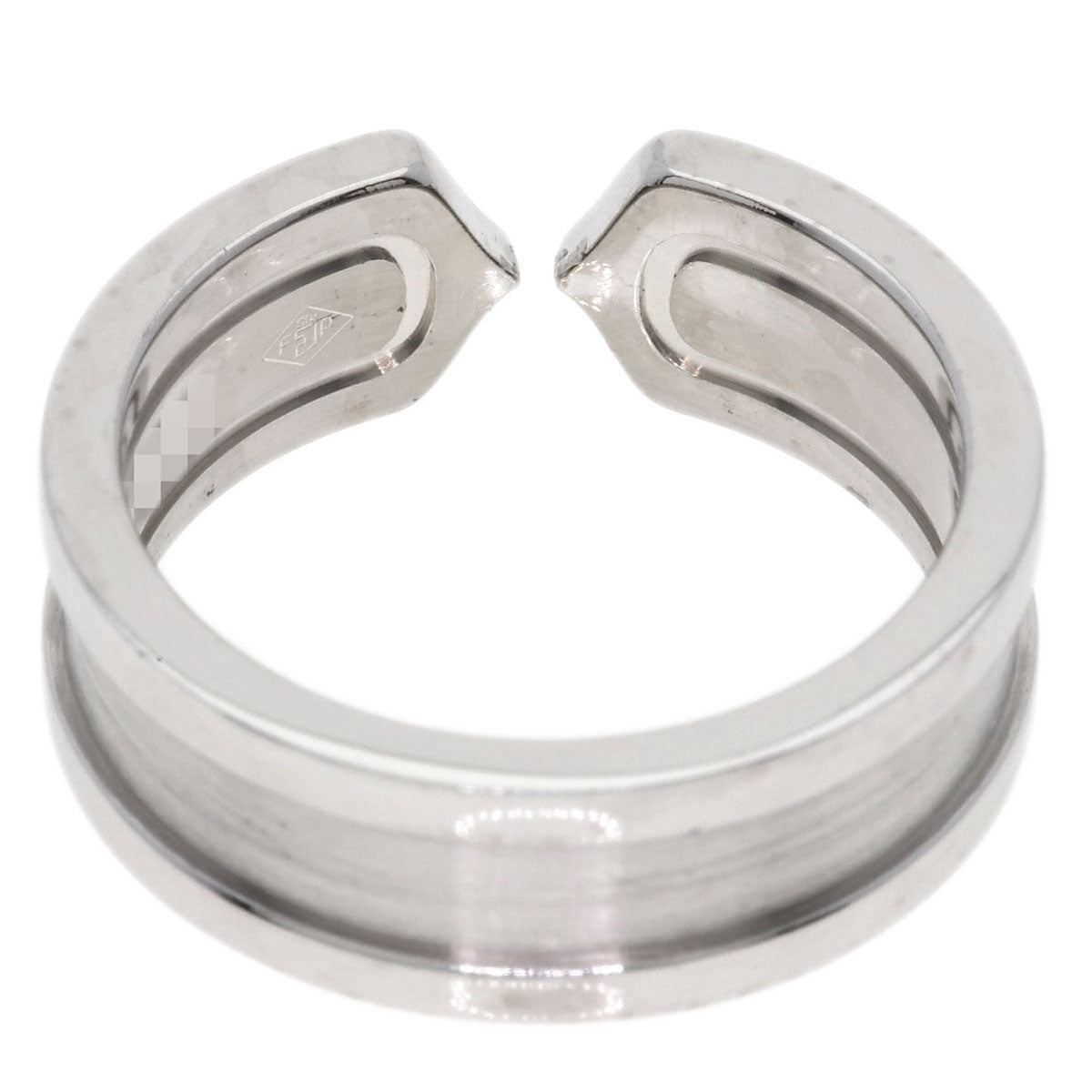 CARTIER C2 Ring SM Diamond #52 Ring K18 White Gold Ladies [Used]