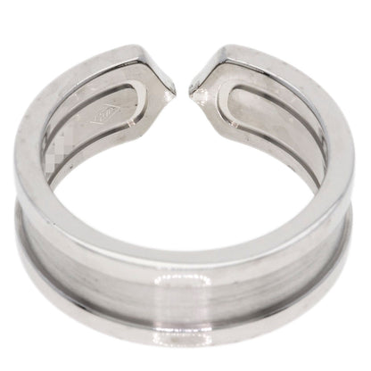 CARTIER C2 Ring SM Diamond #52 Ring K18 White Gold Ladies [Used]