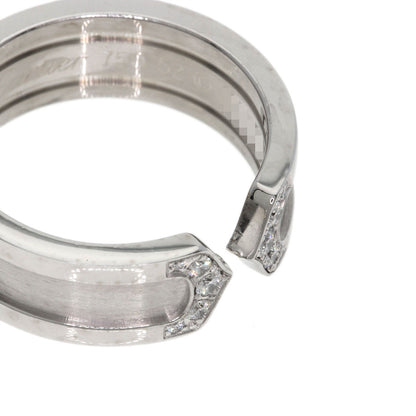 CARTIER C2 Ring SM Diamond #52 Ring K18 White Gold Ladies [Used]