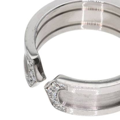 CARTIER C2 Ring SM Diamond #52 Ring K18 White Gold Ladies [Used]