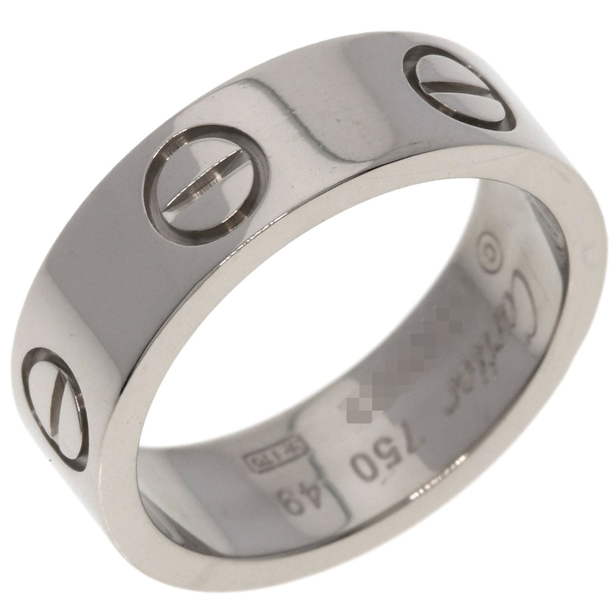 CARTIER love ring #49 Ring K18 White Gold Ladies [Used]