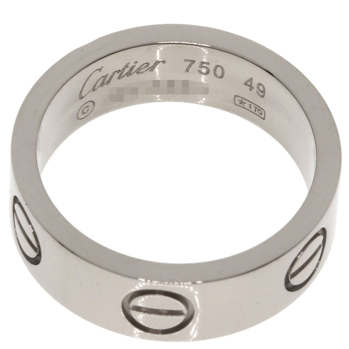 CARTIER love ring #49 Ring K18 White Gold Ladies [Used]