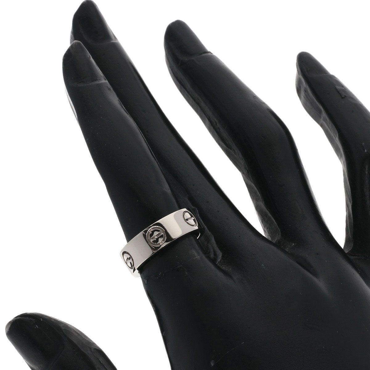 CARTIER love ring #49 Ring K18 White Gold Ladies [Used]