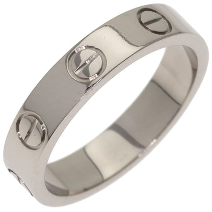 CARTIER Mini love ring # 48 Ring K18 White Gold Ladies [Used]
