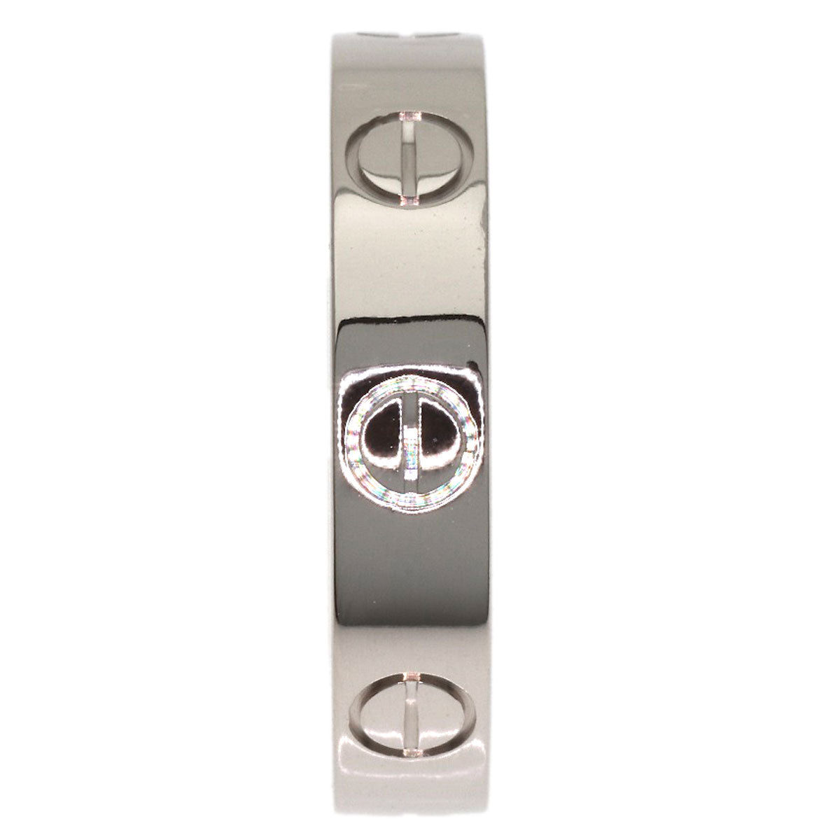CARTIER Mini love ring # 48 Ring K18 White Gold Ladies [Used]