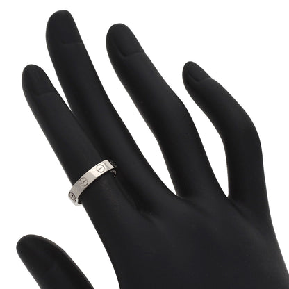 CARTIER Mini love ring # 48 Ring K18 White Gold Ladies [Used]