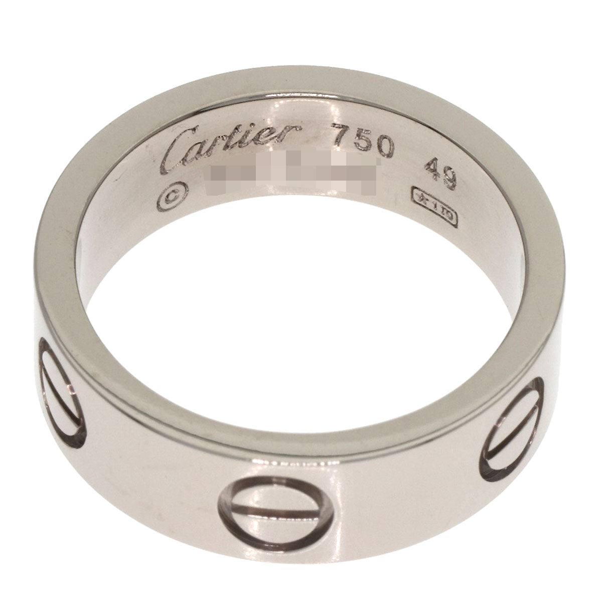 CARTIER love ring #49 Ring K18 White Gold Ladies [Used]