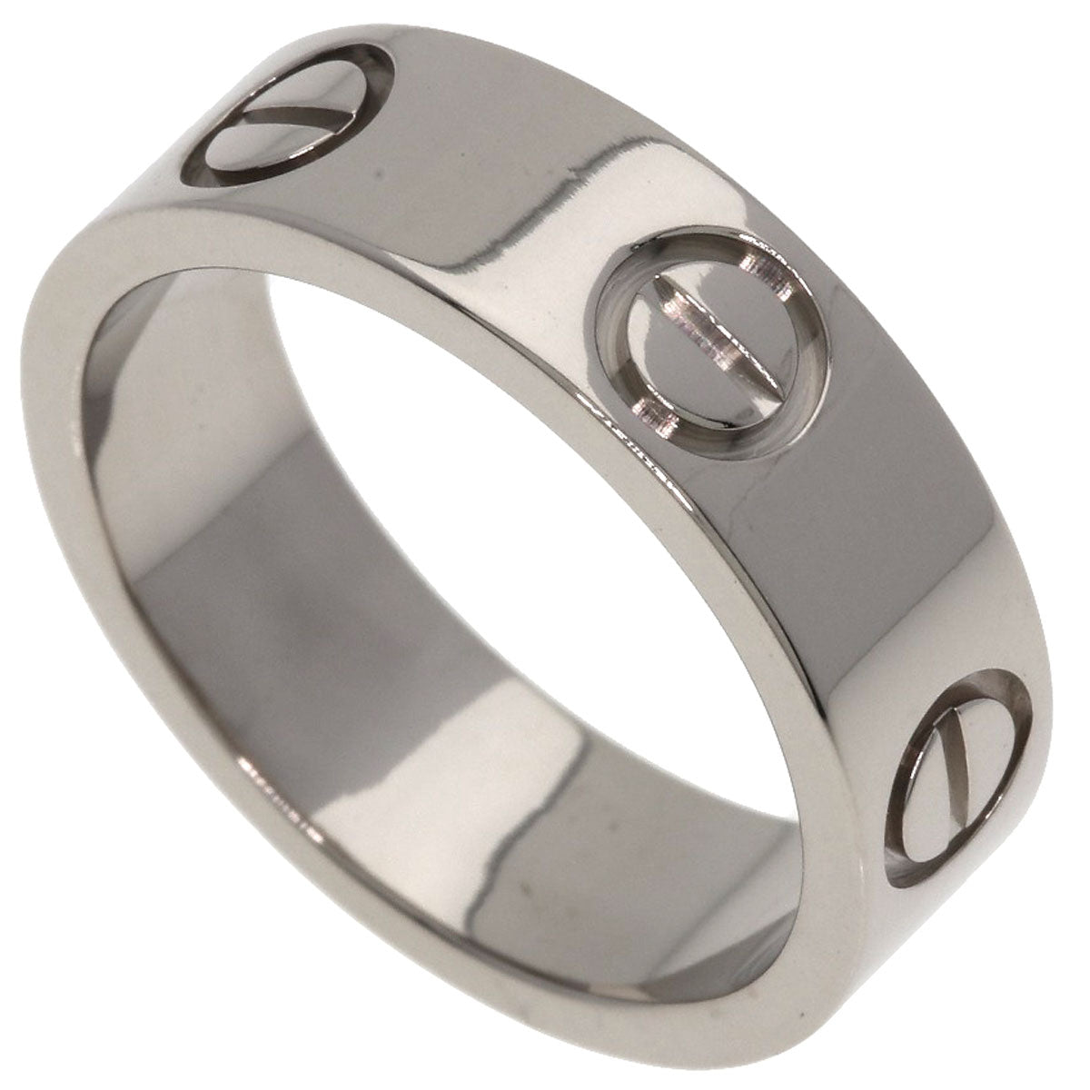 CARTIER love ring #49 Ring K18 White Gold Ladies [Used]