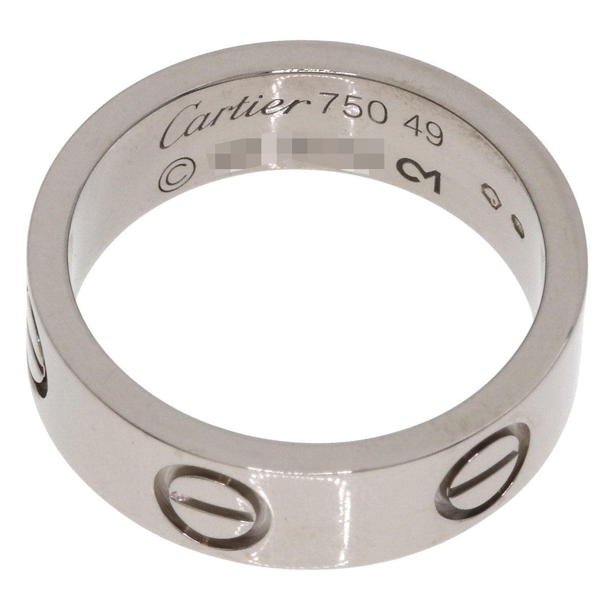CARTIER love ring #49 Ring K18 White Gold Ladies [Used]