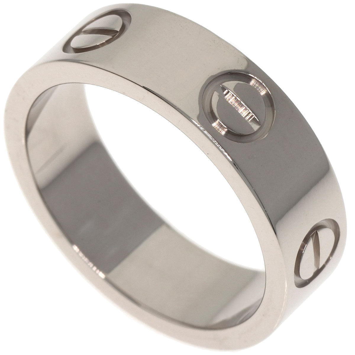 CARTIER love ring #50 Ring K18 White Gold Ladies [Used]