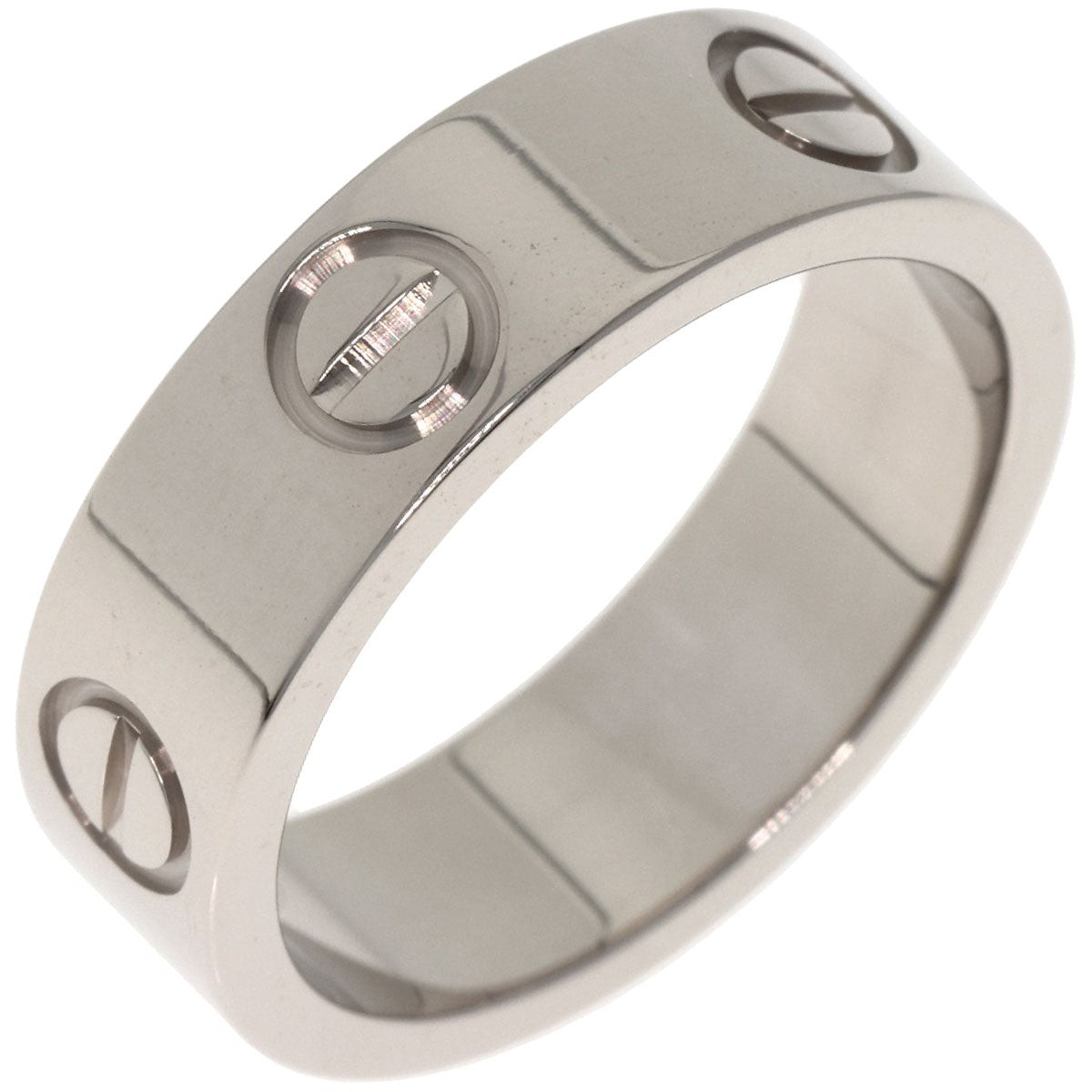 CARTIER love ring #50 Ring K18 White Gold Ladies [Used]