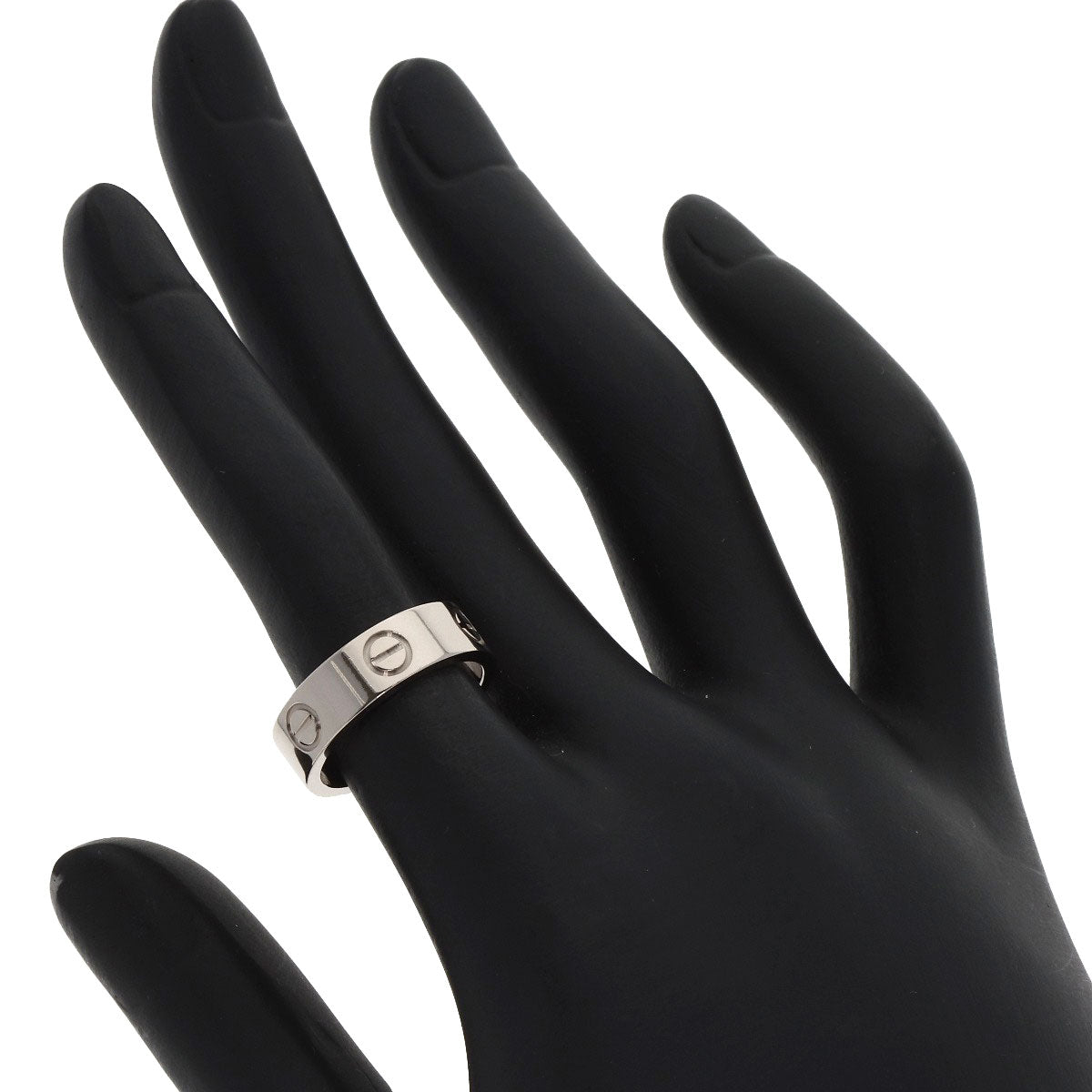 CARTIER love ring #50 Ring K18 White Gold Ladies [Used]