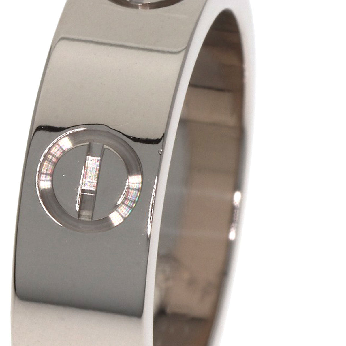 CARTIER love ring #50 Ring K18 White Gold Ladies [Used]