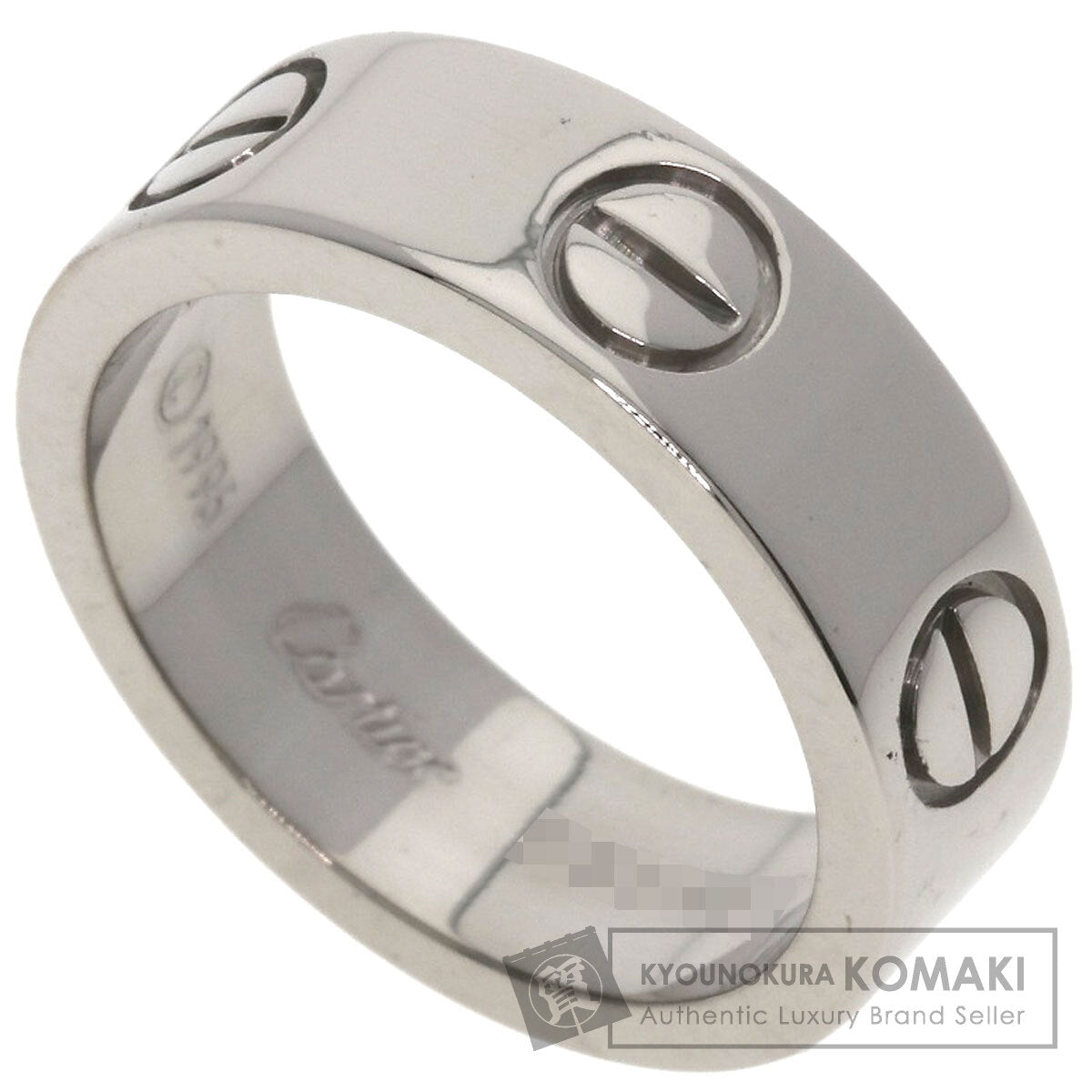 CARTIER love ring #48 Ring K18 White Gold Ladies [Used]