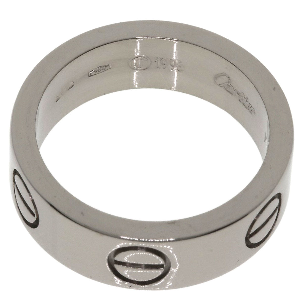 CARTIER love ring #48 Ring K18 White Gold Ladies [Used]