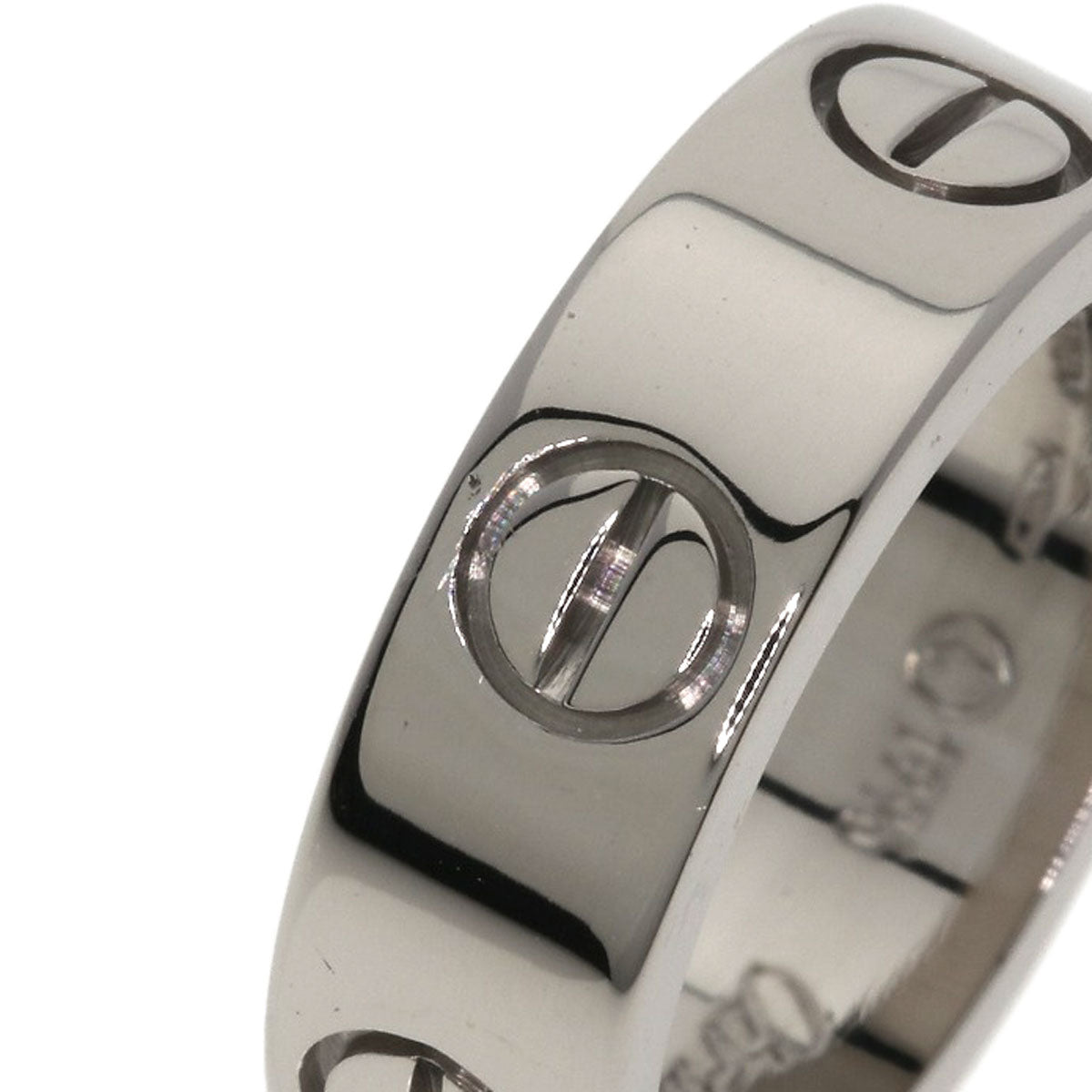 CARTIER love ring #48 Ring K18 White Gold Ladies [Used]