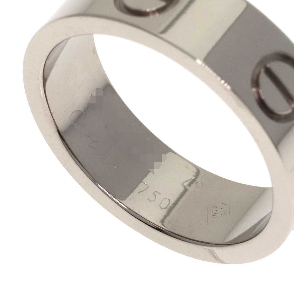 CARTIER love ring #49 Ring K18 White Gold Ladies [Used]