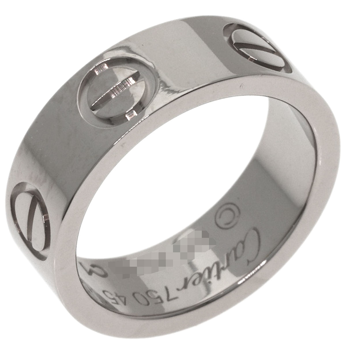 CARTIER love ring #45 Ring K18 White Gold Ladies [Used]