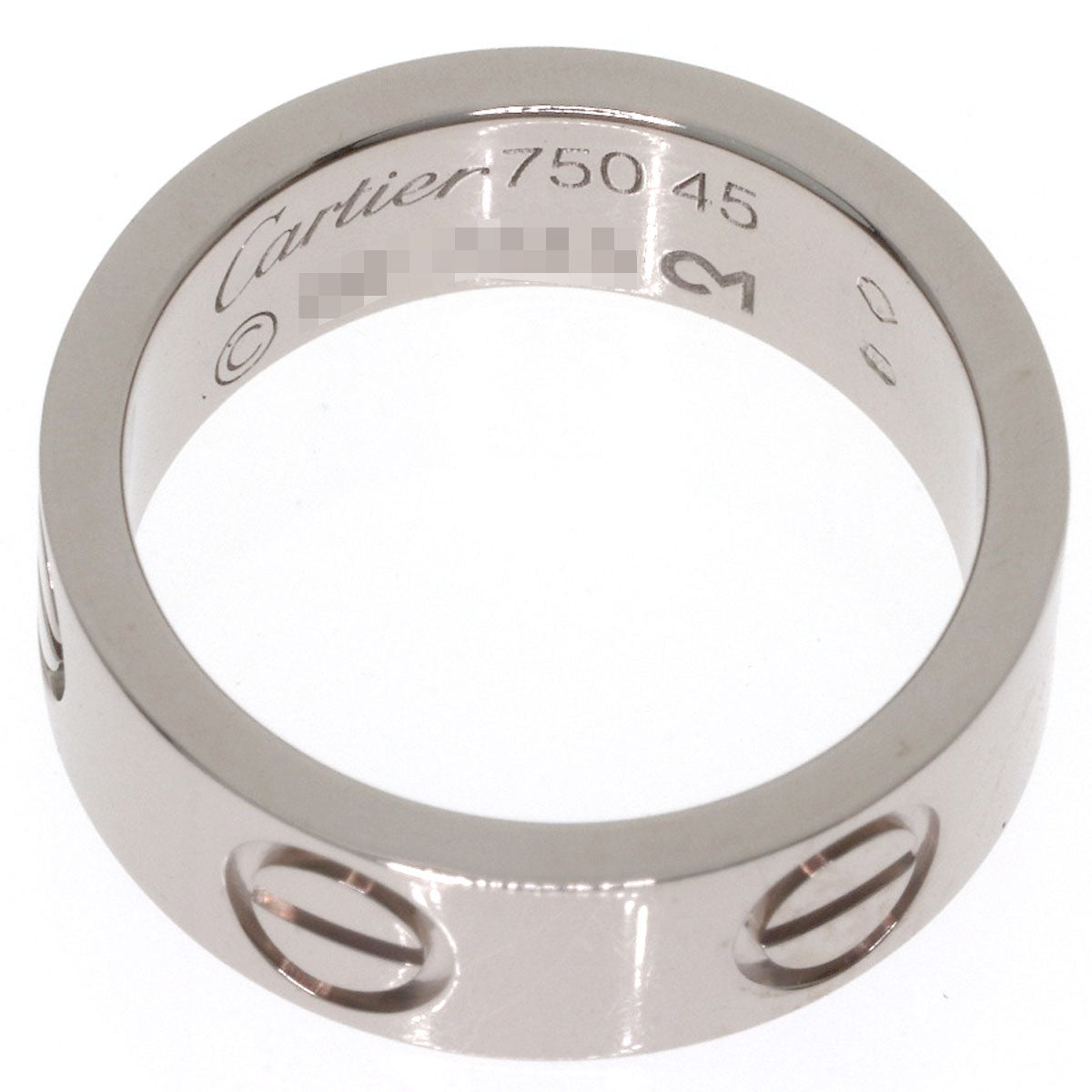 CARTIER love ring #45 Ring K18 White Gold Ladies [Used]