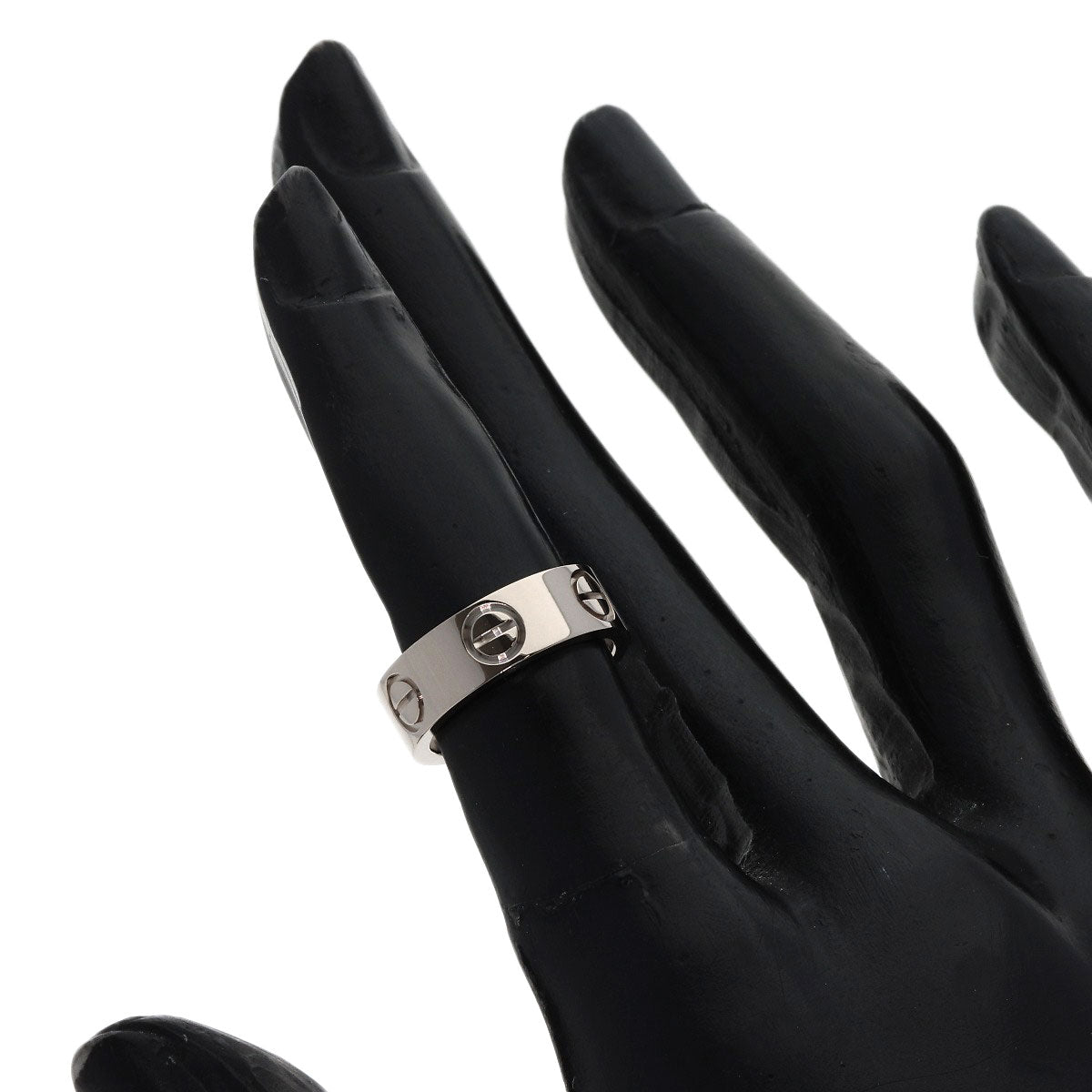 CARTIER love ring #45 Ring K18 White Gold Ladies [Used]