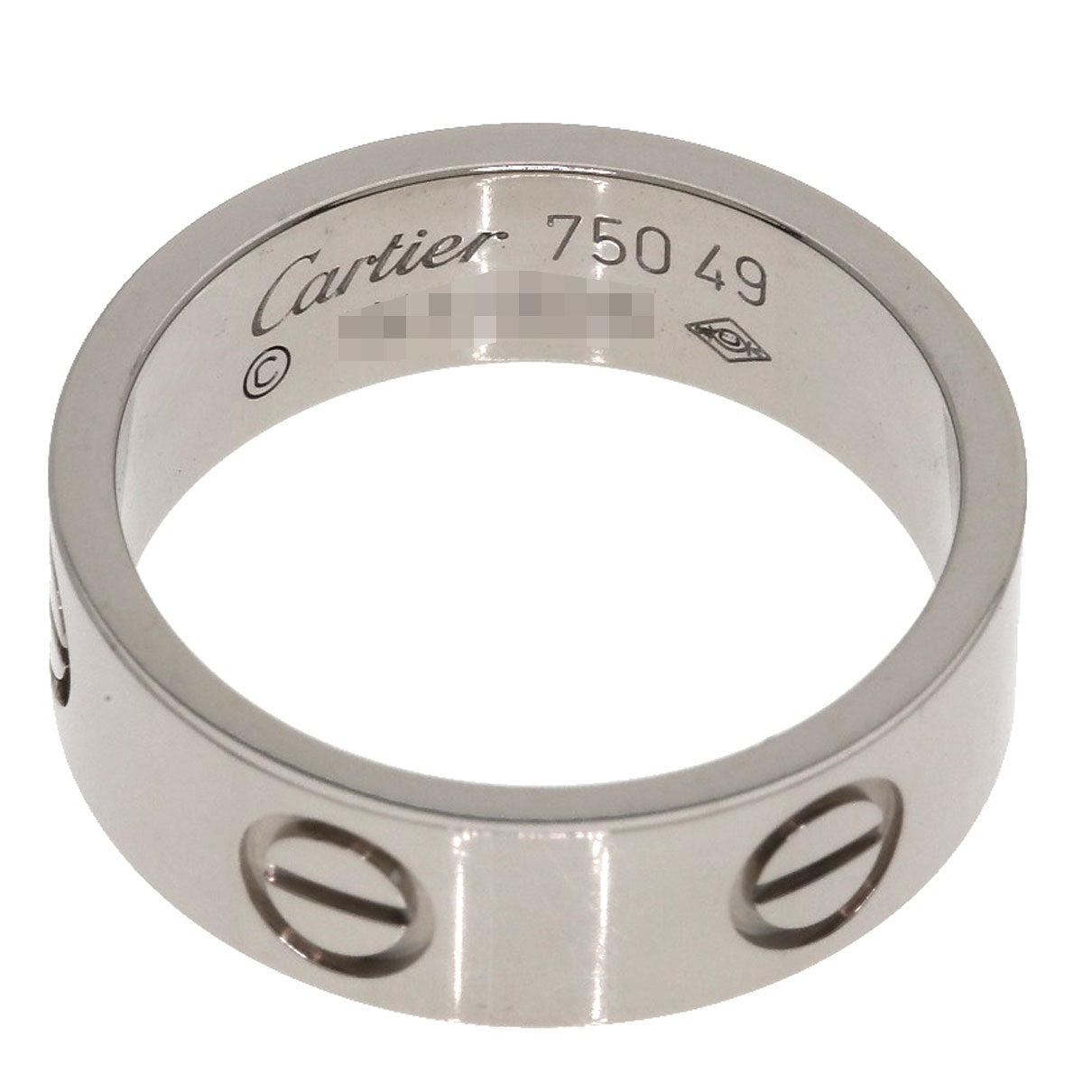 CARTIER love ring #49 Ring K18 White Gold Ladies [Used]