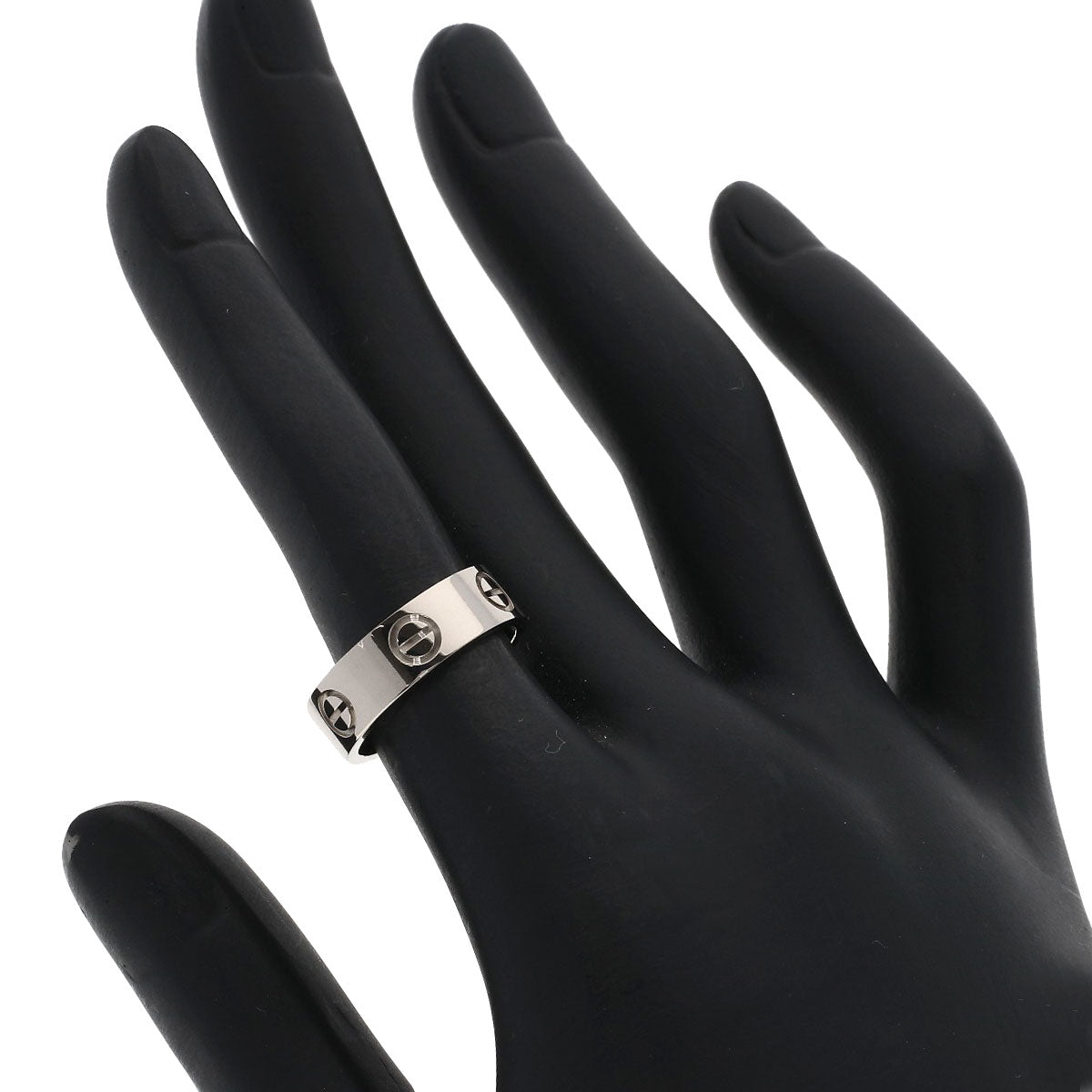 CARTIER love ring #49 Ring K18 White Gold Ladies [Used]