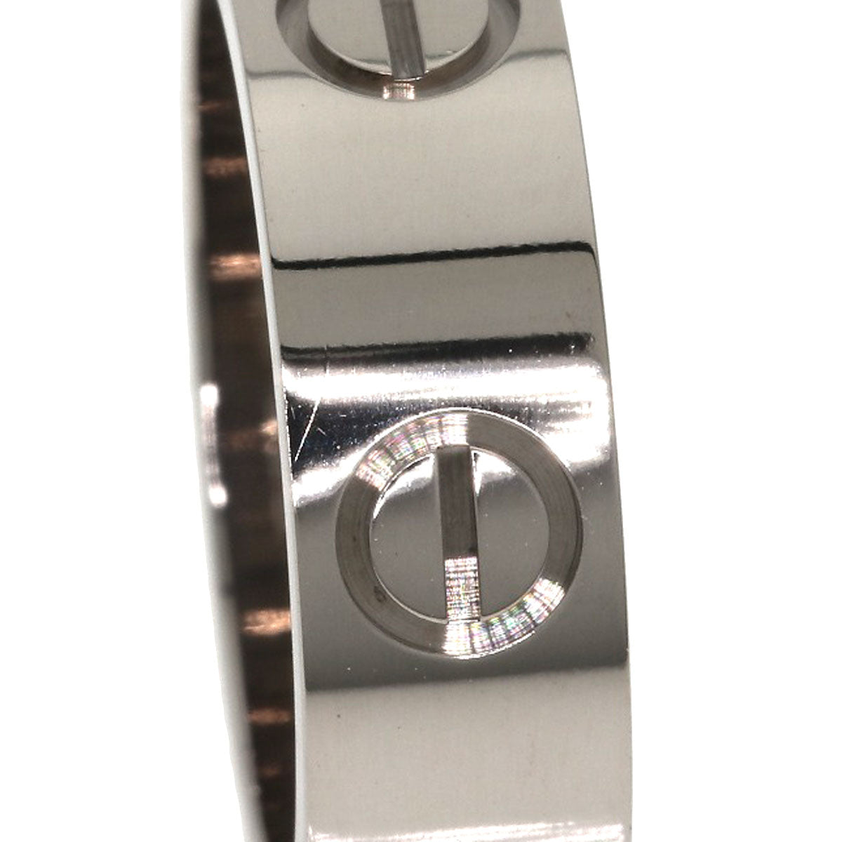 CARTIER love ring #49 Ring K18 White Gold Ladies [Used]