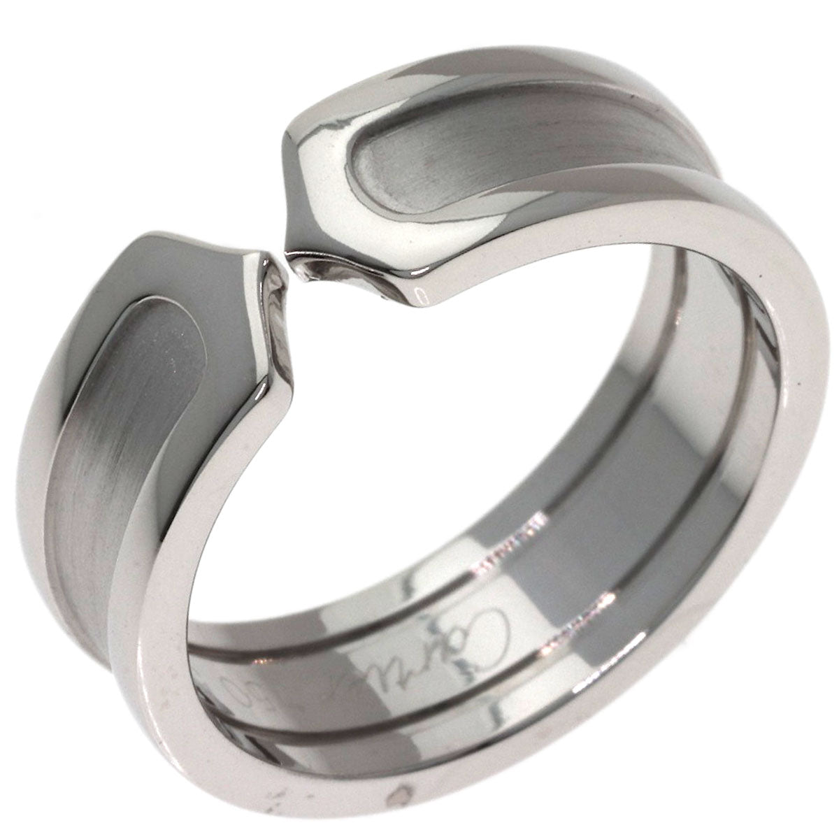 CARTIER C2 Ring SM #55 Ring K18 White Gold Ladies [Used]