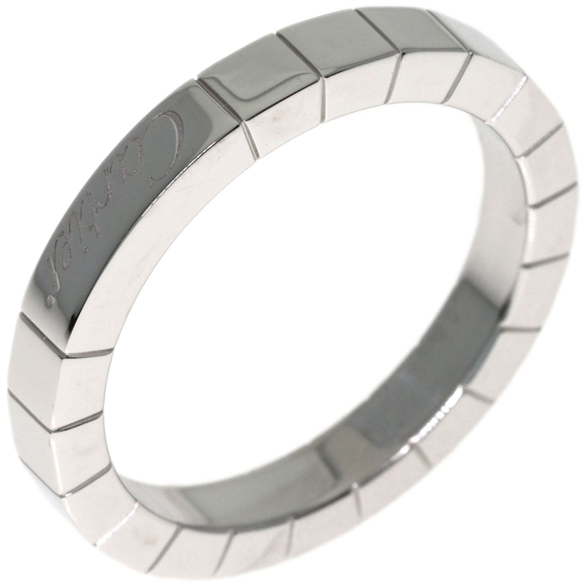 CARTIER Laniere # 54 Ring K18 White Gold Ladies [Used]
