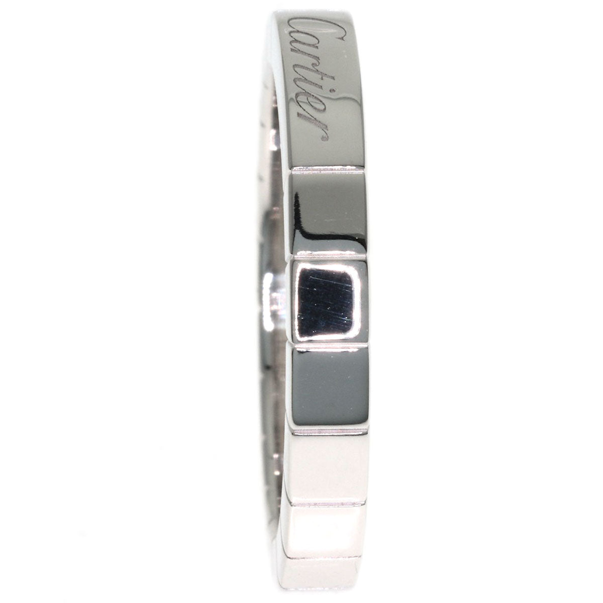 CARTIER Laniere # 54 Ring K18 White Gold Ladies [Used]