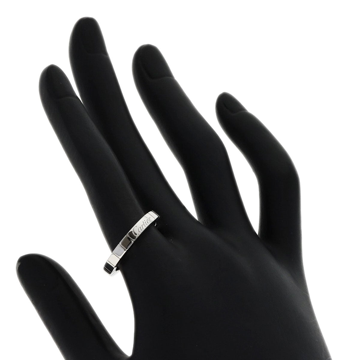 CARTIER Laniere # 54 Ring K18 White Gold Ladies [Used]