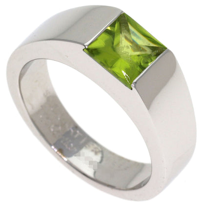 CARTIER Tank ring Peridot # 50 Ring K18 White Gold Ladies [Used]