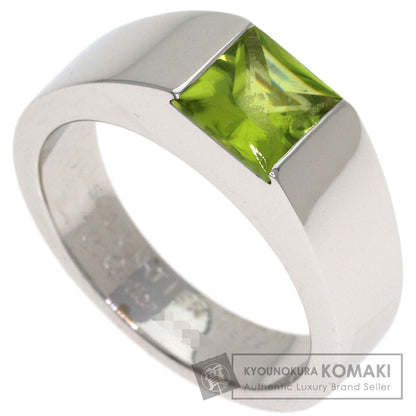 CARTIER Tank ring Peridot # 50 Ring K18 White Gold Ladies [Used]