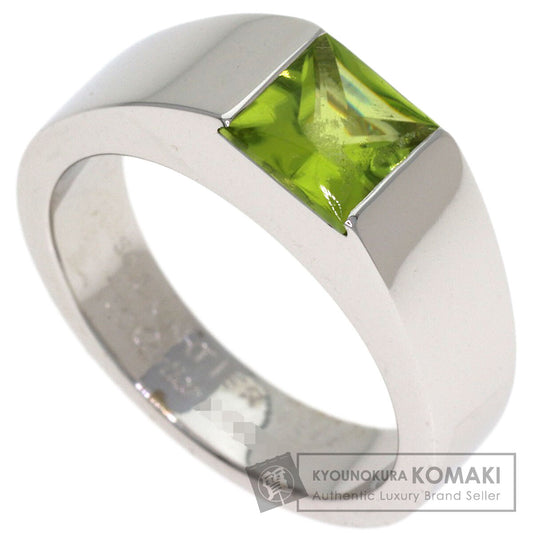 CARTIER Tank ring Peridot # 50 Ring K18 White Gold Ladies [Used]