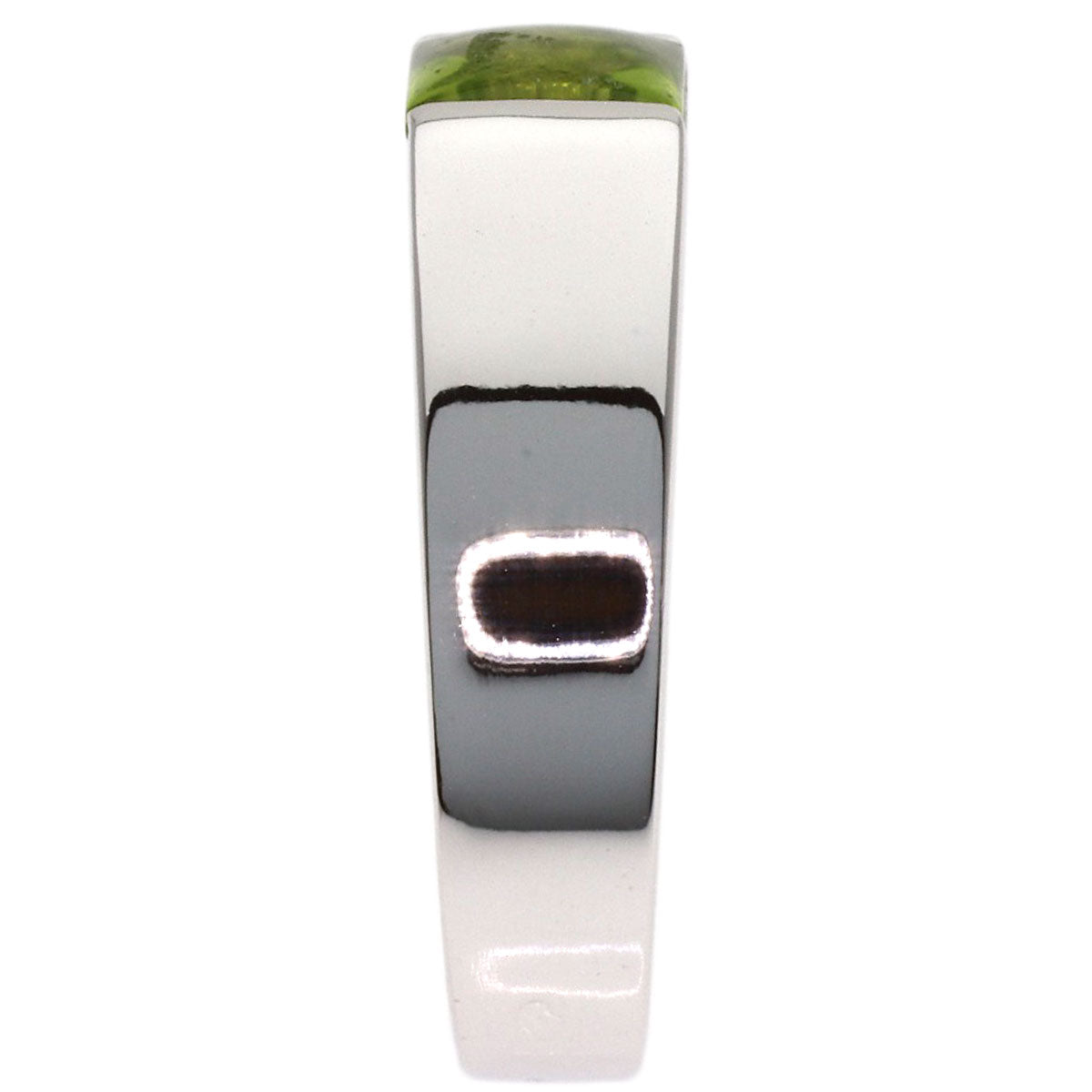 CARTIER Tank ring Peridot # 50 Ring K18 White Gold Ladies [Used]