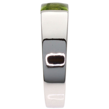 CARTIER Tank ring Peridot # 50 Ring K18 White Gold Ladies [Used]