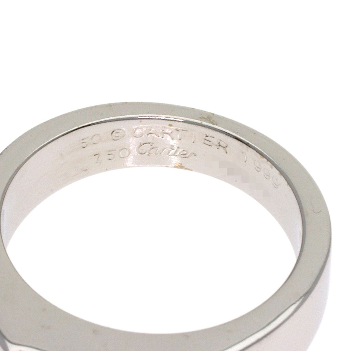 CARTIER Tank ring Peridot # 50 Ring K18 White Gold Ladies [Used]