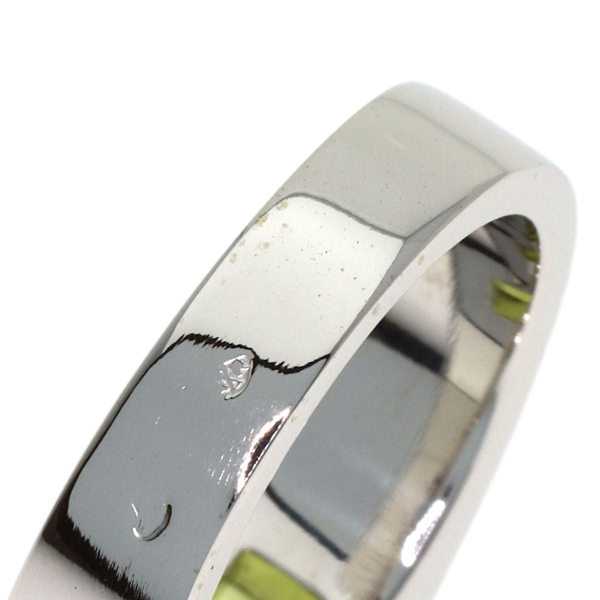 CARTIER Tank ring Peridot # 50 Ring K18 White Gold Ladies [Used]