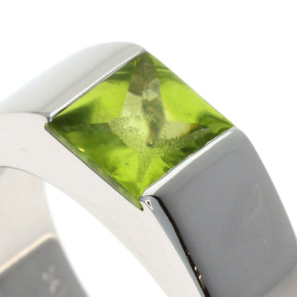 CARTIER Tank ring Peridot # 50 Ring K18 White Gold Ladies [Used]