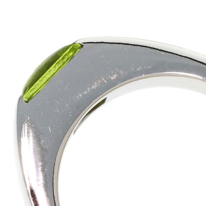CARTIER Tank ring Peridot # 50 Ring K18 White Gold Ladies [Used]
