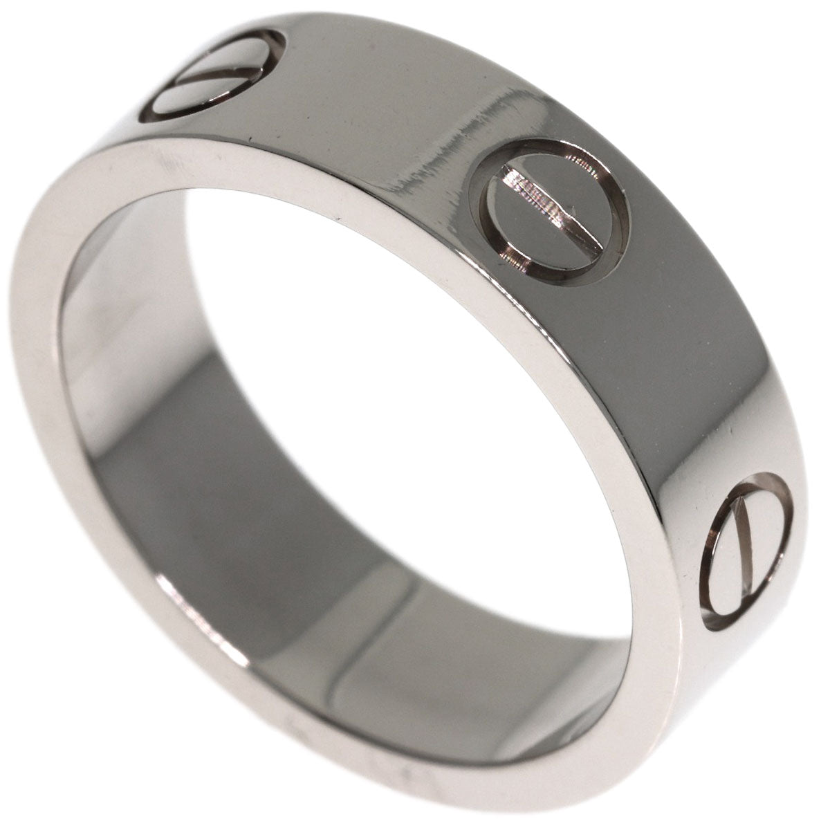 CARTIER love ring #52 Ring K18 White Gold Ladies [Used]