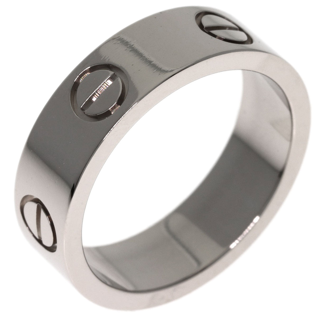 CARTIER love ring #52 Ring K18 White Gold Ladies [Used]