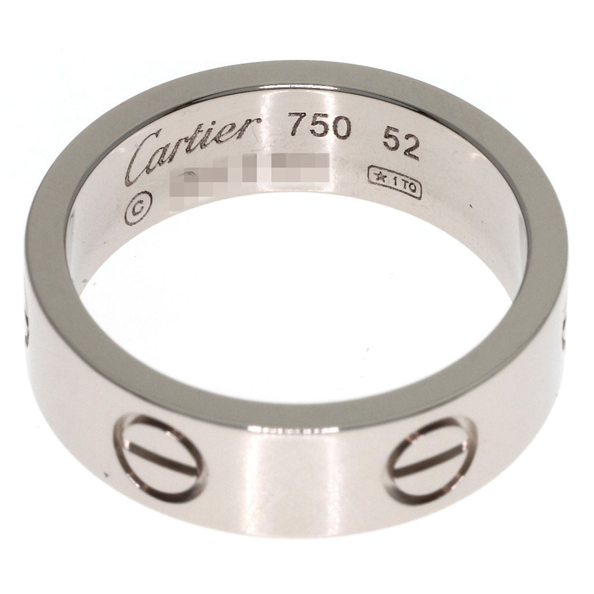 CARTIER love ring #52 Ring K18 White Gold Ladies [Used]