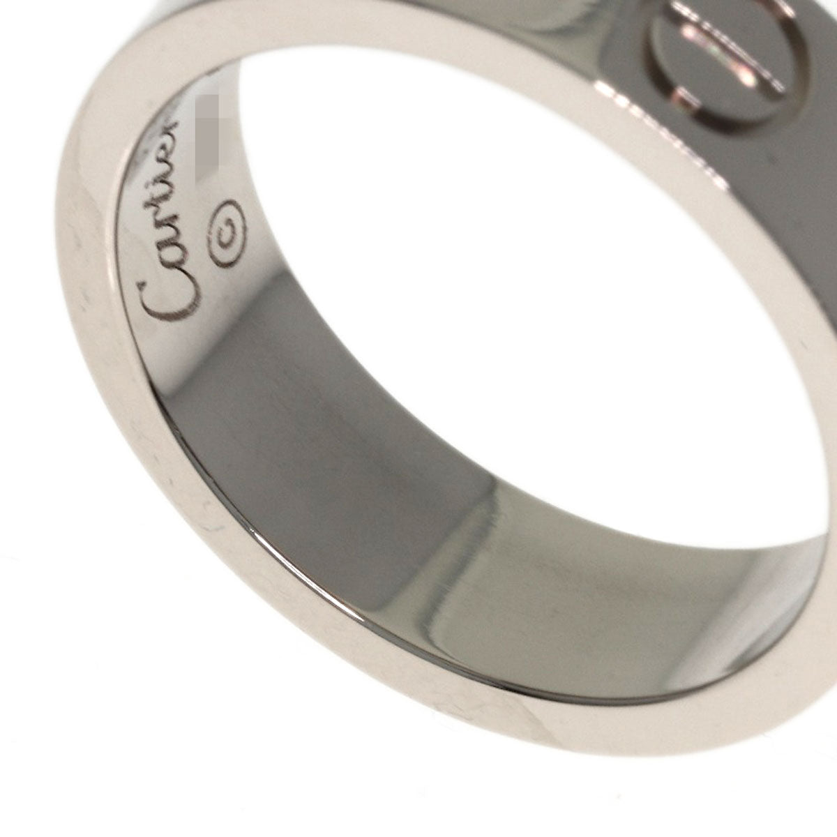 CARTIER love ring #52 Ring K18 White Gold Ladies [Used]