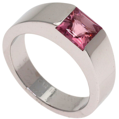 CARTIER Tank Pink Tourmaline #50 Ring K18 White Gold Ladies [Used]
