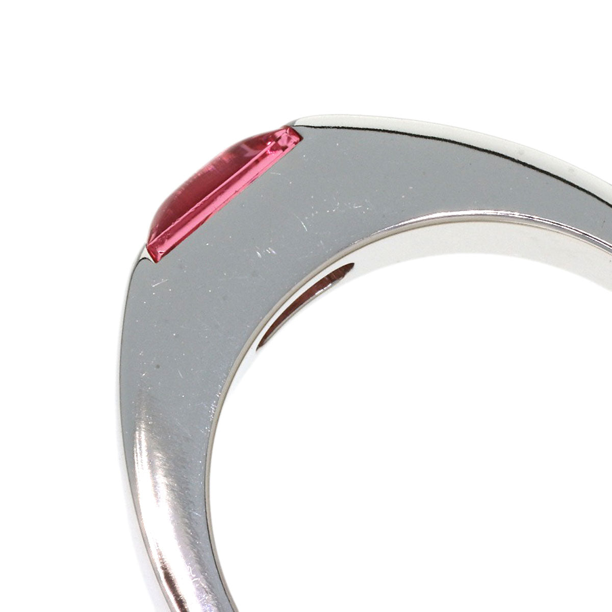 CARTIER Tank Pink Tourmaline #50 Ring K18 White Gold Ladies [Used]