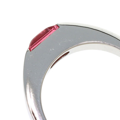 CARTIER Tank Pink Tourmaline #50 Ring K18 White Gold Ladies [Used]